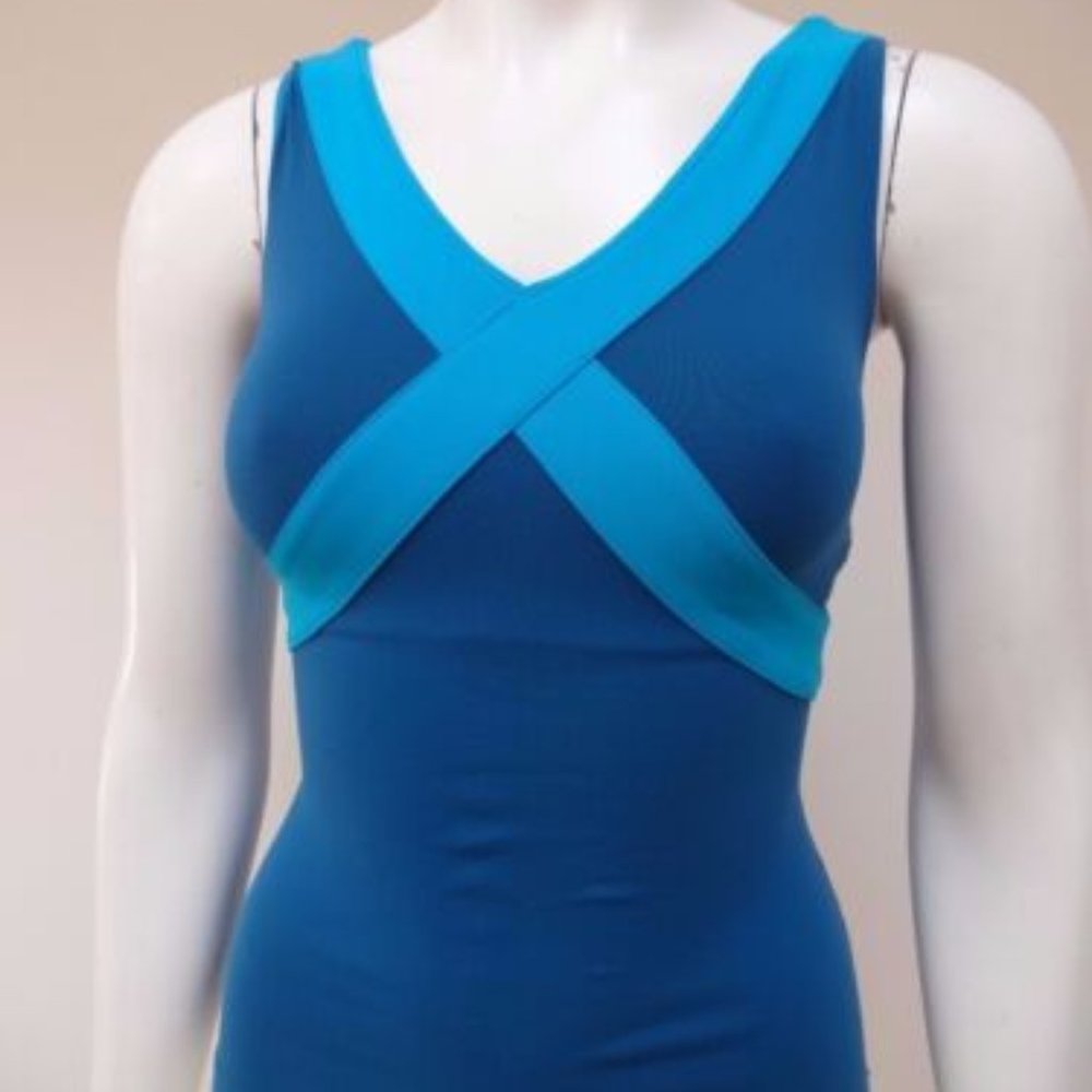 LULULEMON wet.dry.warm. TEAL/TURQUOISE YOGA FITNESS SLEEVELESS TOP
